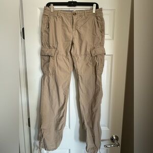 Banana Republic tan stretch cargo pants 6